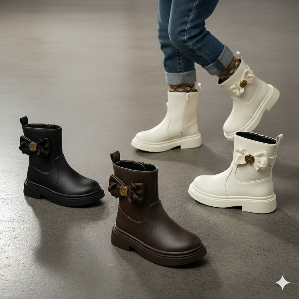 Classic Comfort Boots with Cute Bow Detail
