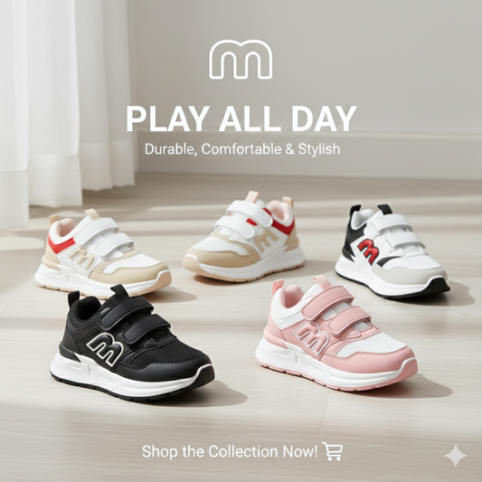 Kids Lightweight Casual Sneakers – Comfortable Everyday Sports Shoes