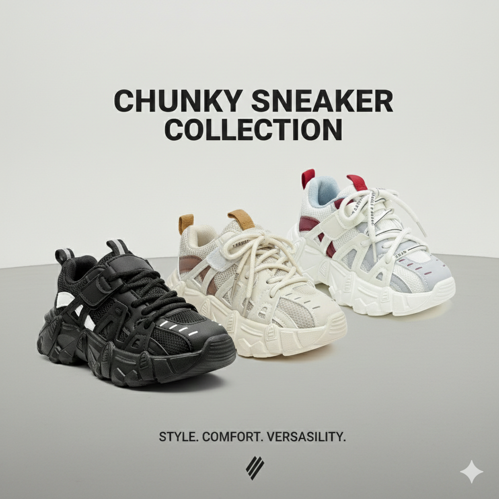GENOA Kids Chunky Sport Sneakers – Lightweight, Trendy & Super Comfy
