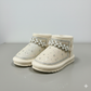 Kids Winter Glitter Boots with Pearls – Warm Fur Lined Non-Slip Ankle Shoes for Girls,