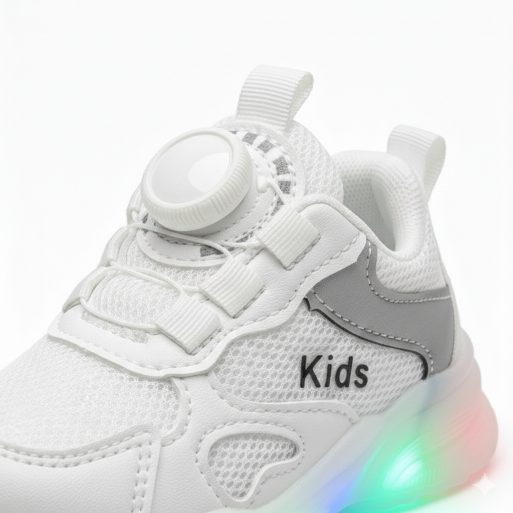Kids LED Light-Up Sneakers with Dial Closure – Comfortable & Stylish Everyday Shoes