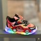 Baskets lumineuses pour enfants avec imprimé héros, chaussures de course LED confortables pour garçons
