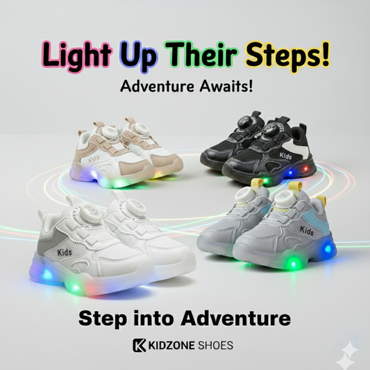Kids LED Light-Up Sneakers with Dial Closure – Comfortable & Stylish Everyday Shoes
