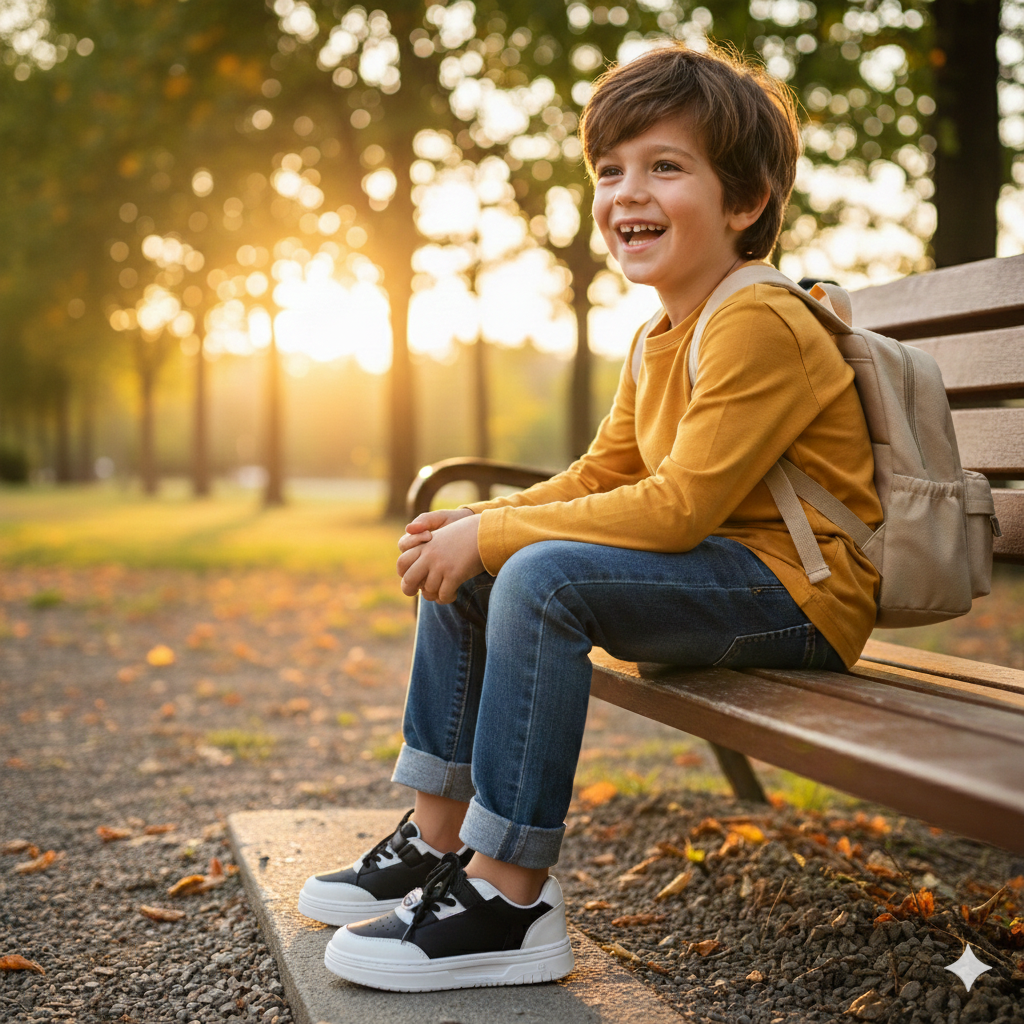 Kids Chunky Sneakers – Lightweight Platform Shoes with Velcro & Laces