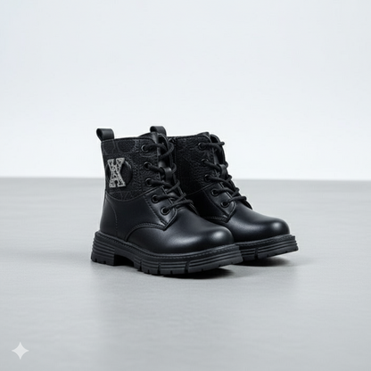 Bottines à lacets pour filles : crampons antidérapants pour des pas plus sûrs 