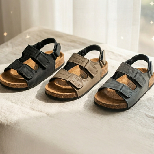 Sandales classiques à scratch avec maintien de la cheville pour enfants