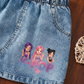 Ensemble d'été K-Pop pour filles – T-shirt rose et jupe en jean