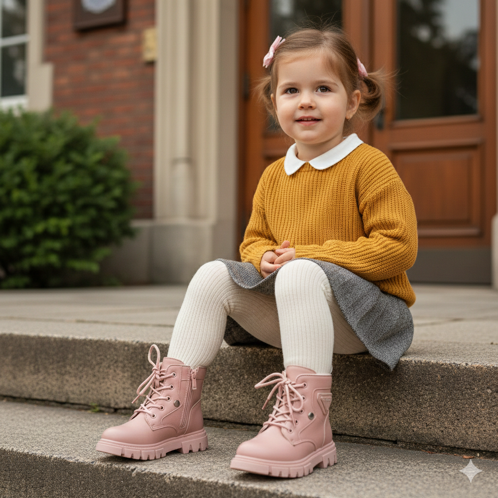 Girls' Stylish Winter Boots with Trendy Design