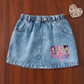Ensemble d'été K-Pop pour filles – T-shirt rose et jupe en jean