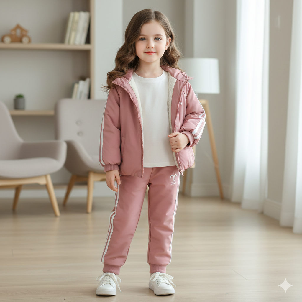 Ensemble unisexe 2 pièces pour enfants – Haut et pantalon en coton doux, tenue décontractée et confortable pour garçons et filles