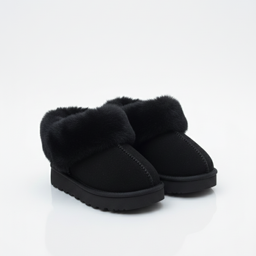 Girls Faux Fur Winter Boots – Warm, Soft & Anti-Slip Cozy Shoes