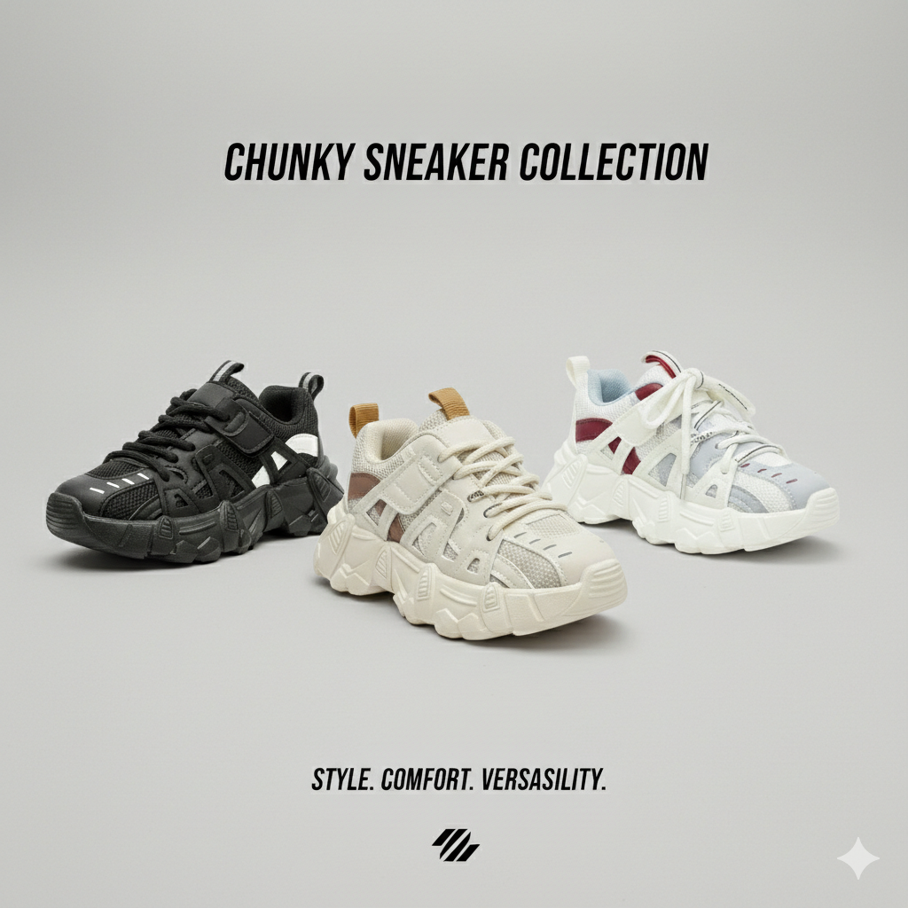 GENOA Kids Chunky Sport Sneakers – Lightweight, Trendy & Super Comfy