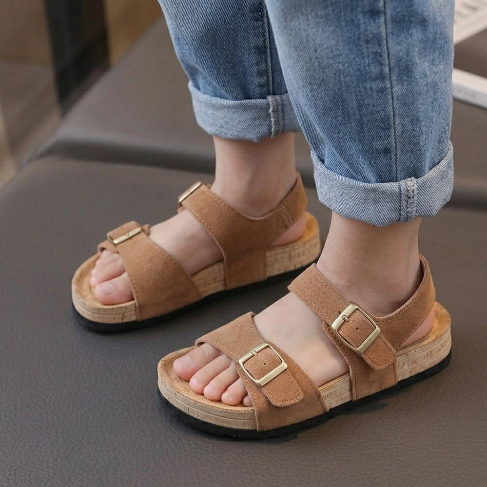 Sandales à boucles tendance pour garçons – Confort doux et style estival 👦