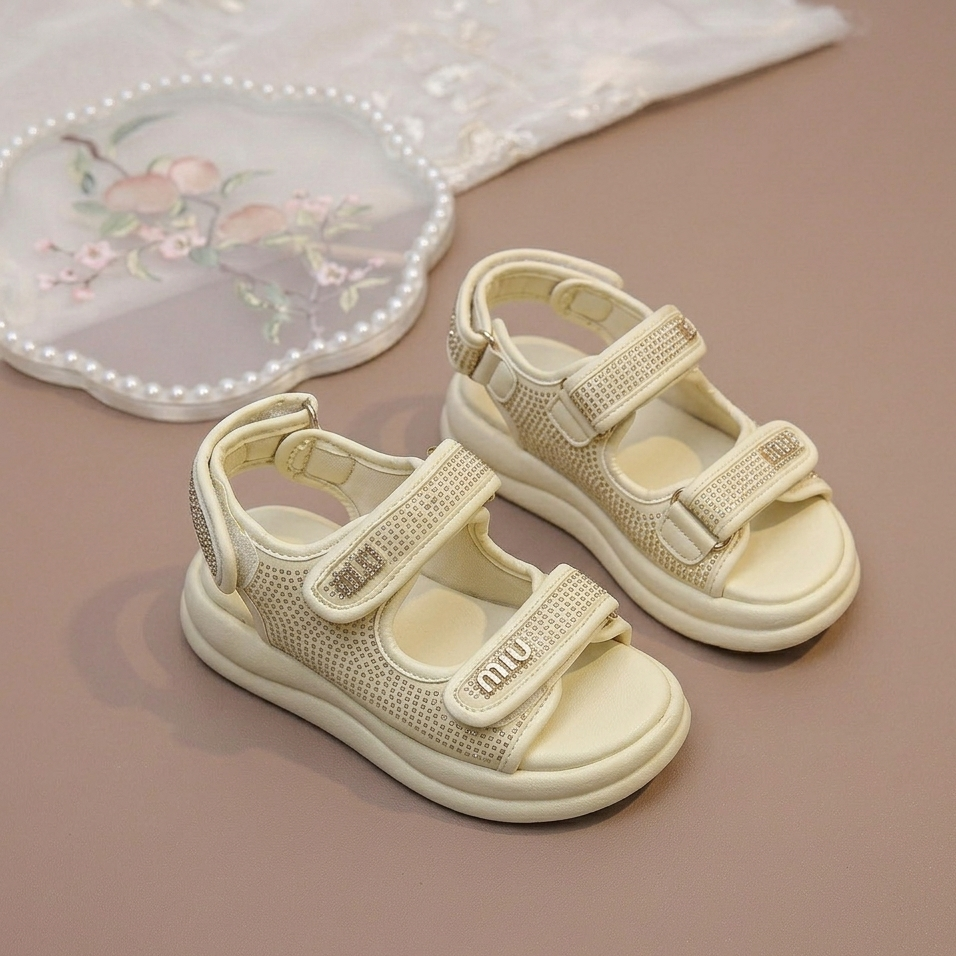 Stylish Girls’ Shiny Sandals – Comfort &  Elegance for Every Step