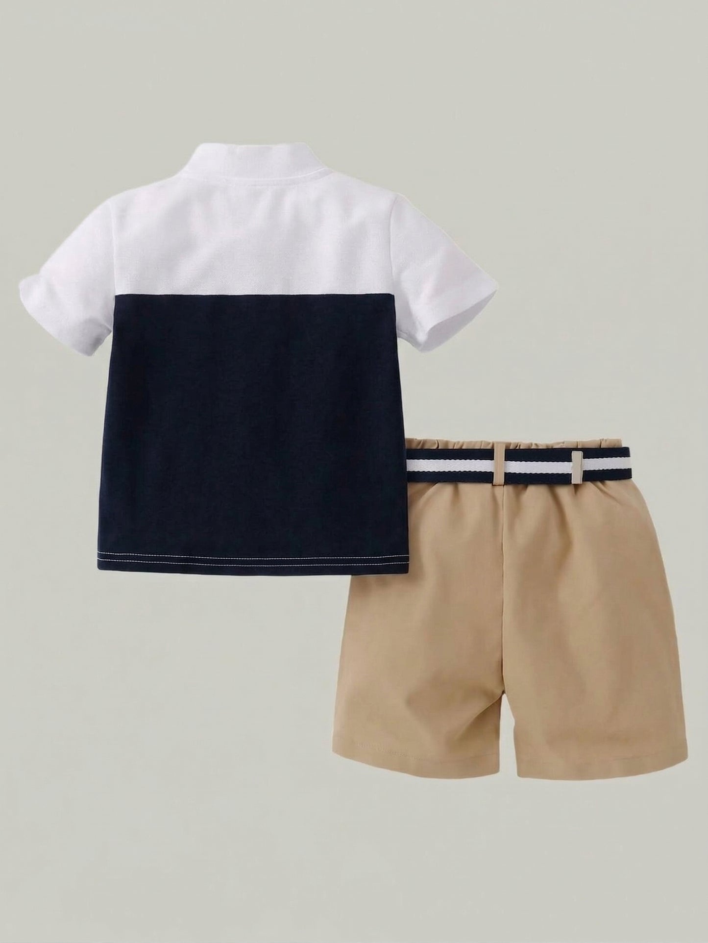 Boy's Stylish Two-Piece Horse Riding Embroidered Set for Spring & Summer "no belt"