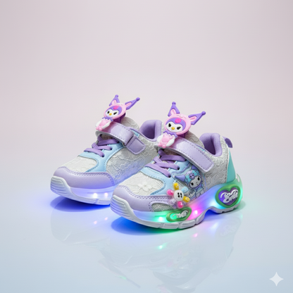 Chaussures de sport Kuromi pour enfants, nouvelles chaussures de course lumineuses et respirantes pour filles, printemps 2025