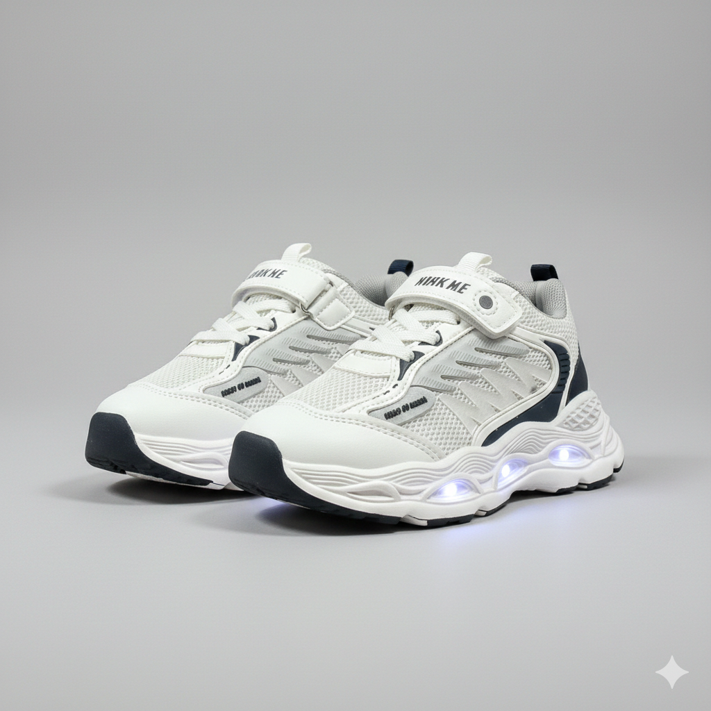 Kids LED Light-Up Sport Sneakers – Breathable & Comfortable Running Shoes