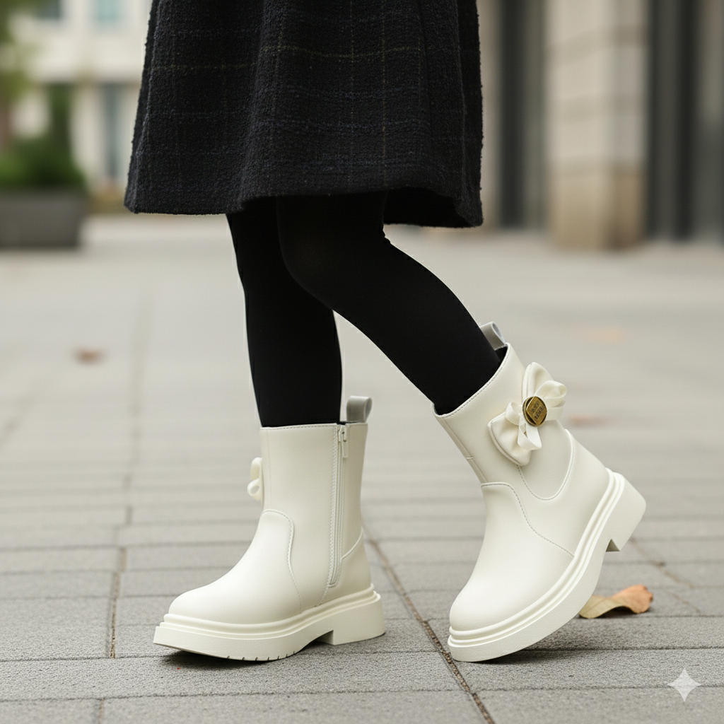 Classic Comfort Boots with Cute Bow Detail