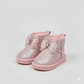 Girls' Glitter Bow Boots, Plush-Lined Warmth + Traction