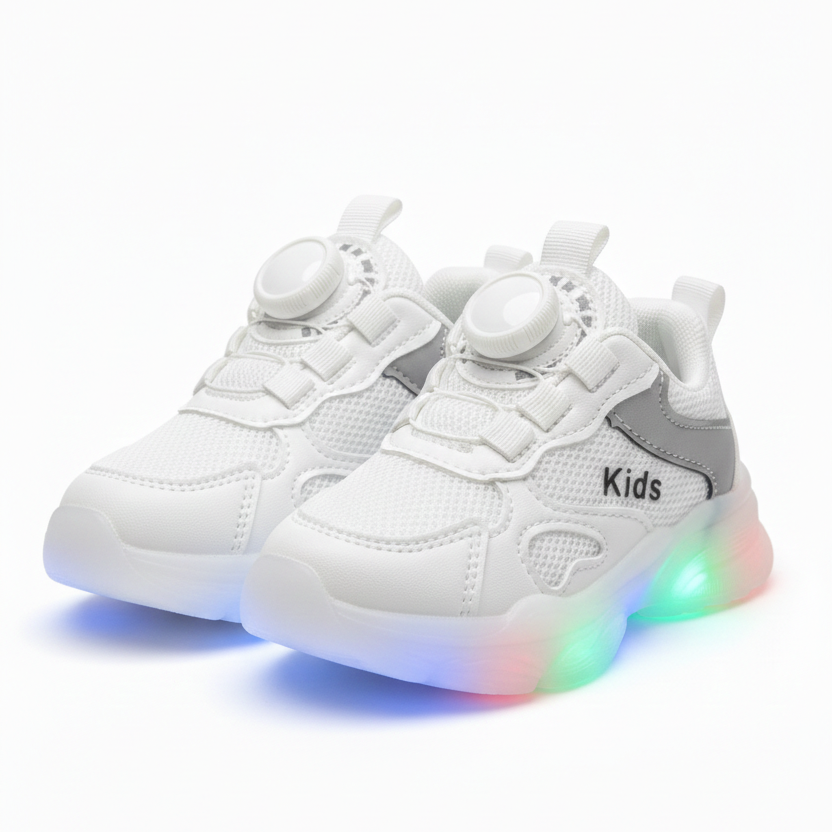 Kids LED Light-Up Sneakers with Dial Closure – Comfortable & Stylish Everyday Shoes