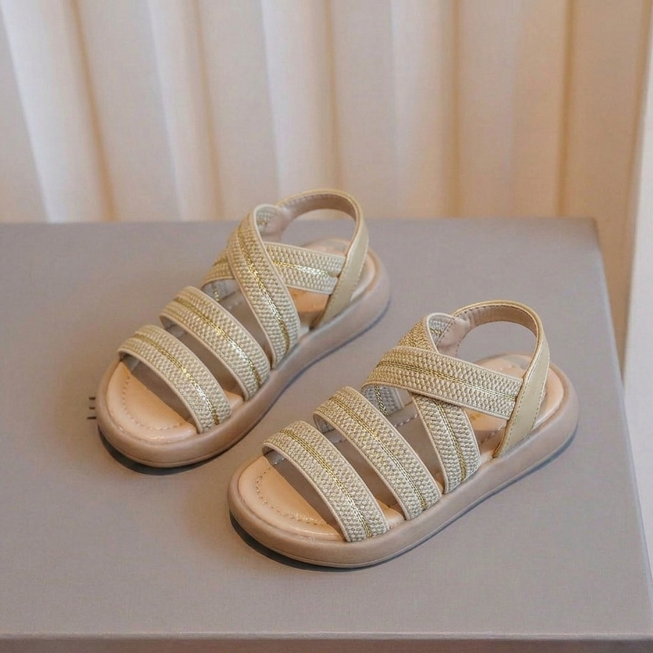 Sandales Confort Multibrides Fille – Chaussures d'Été Décontractées Légères