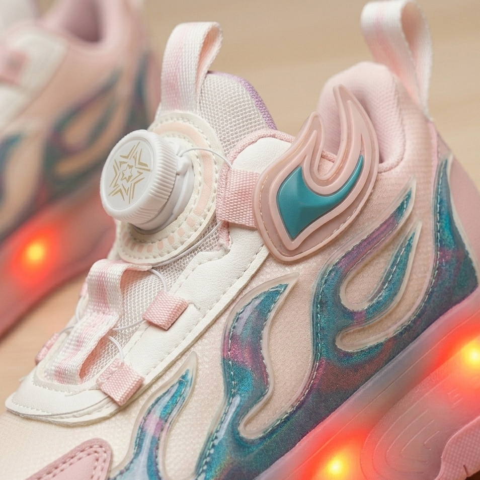 Baskets à roulettes unisexe à LED – Chaussures lumineuses avec système d'ajustement rapide