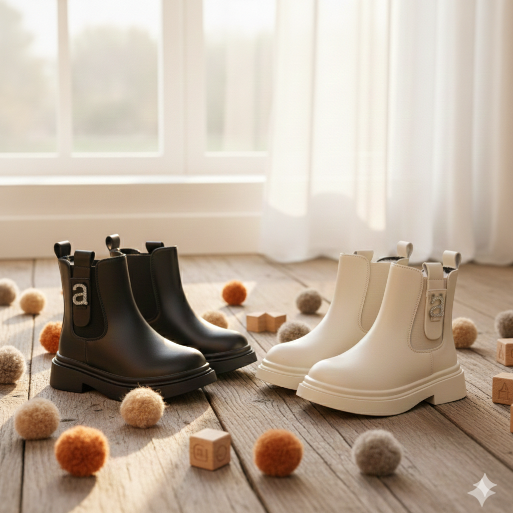 Bottines Chelsea épaisses pour filles : Matinées plus rapides, empiècements élastiques