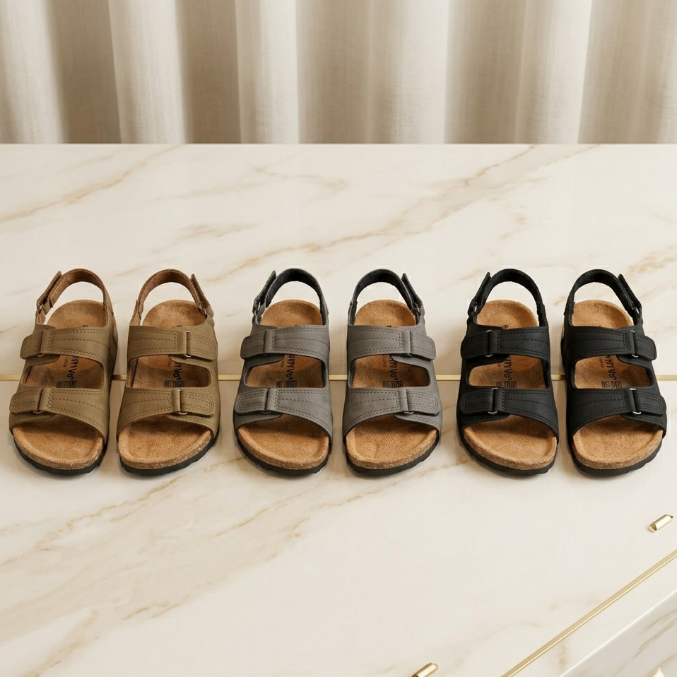 Kids Classic Velcro Strap Sandals with Back Support