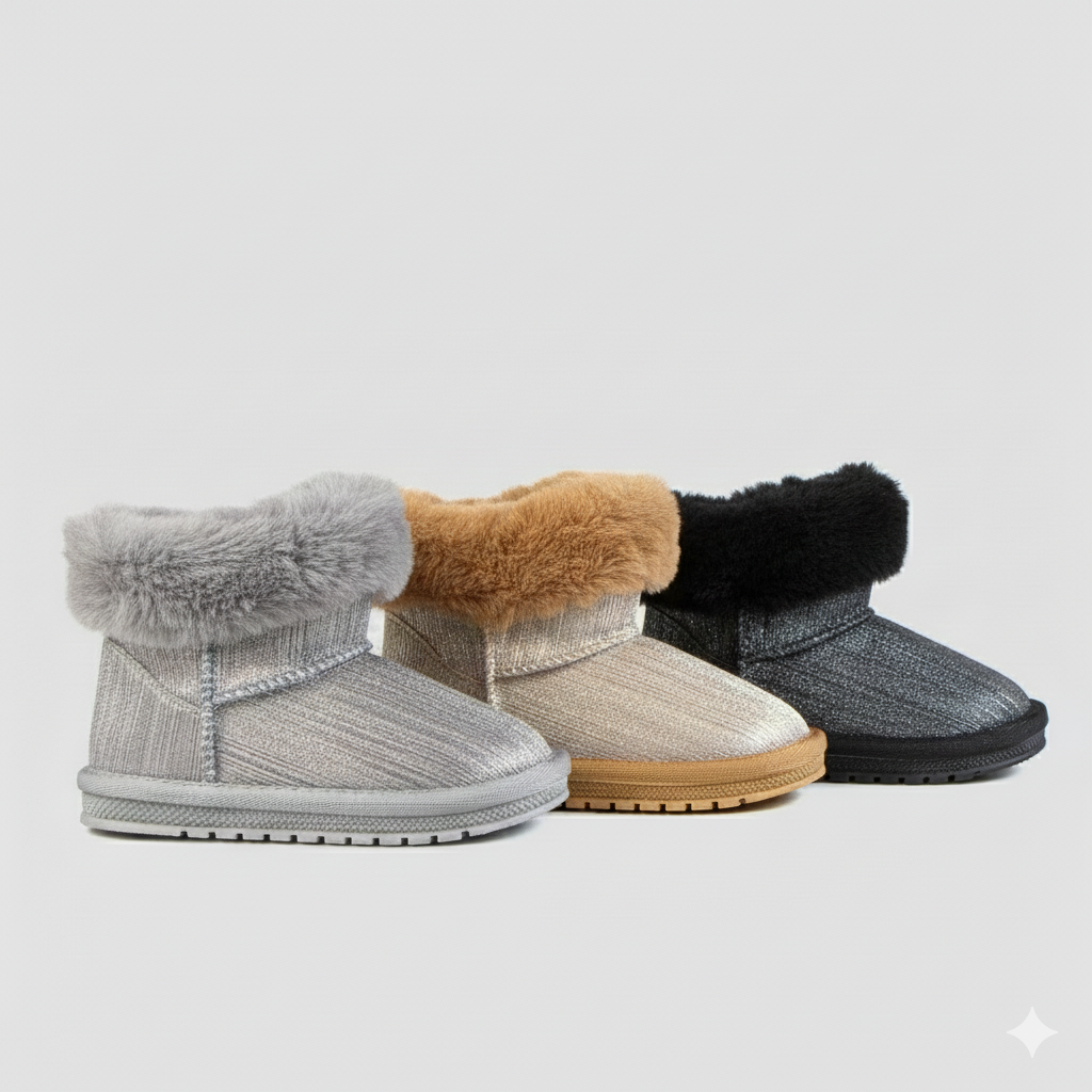 Girls Winter Fur Boots | Warm & Stylish Snow  & Rain Boots for Kids