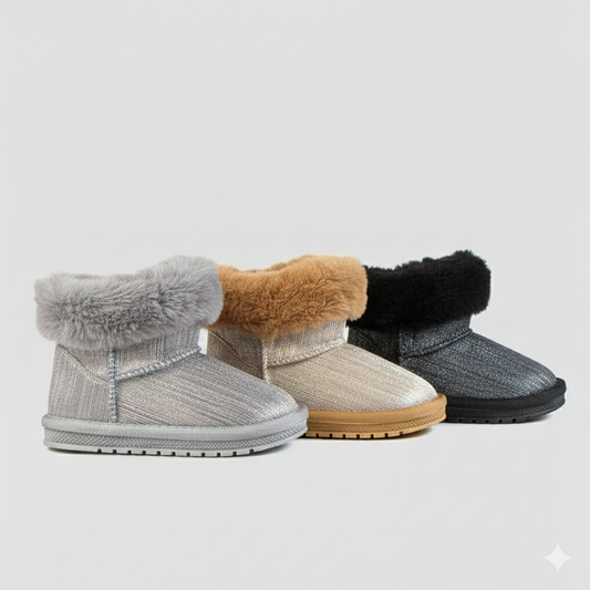 Girls Winter Fur Boots | Warm & Stylish Snow  & Rain Boots for Kids