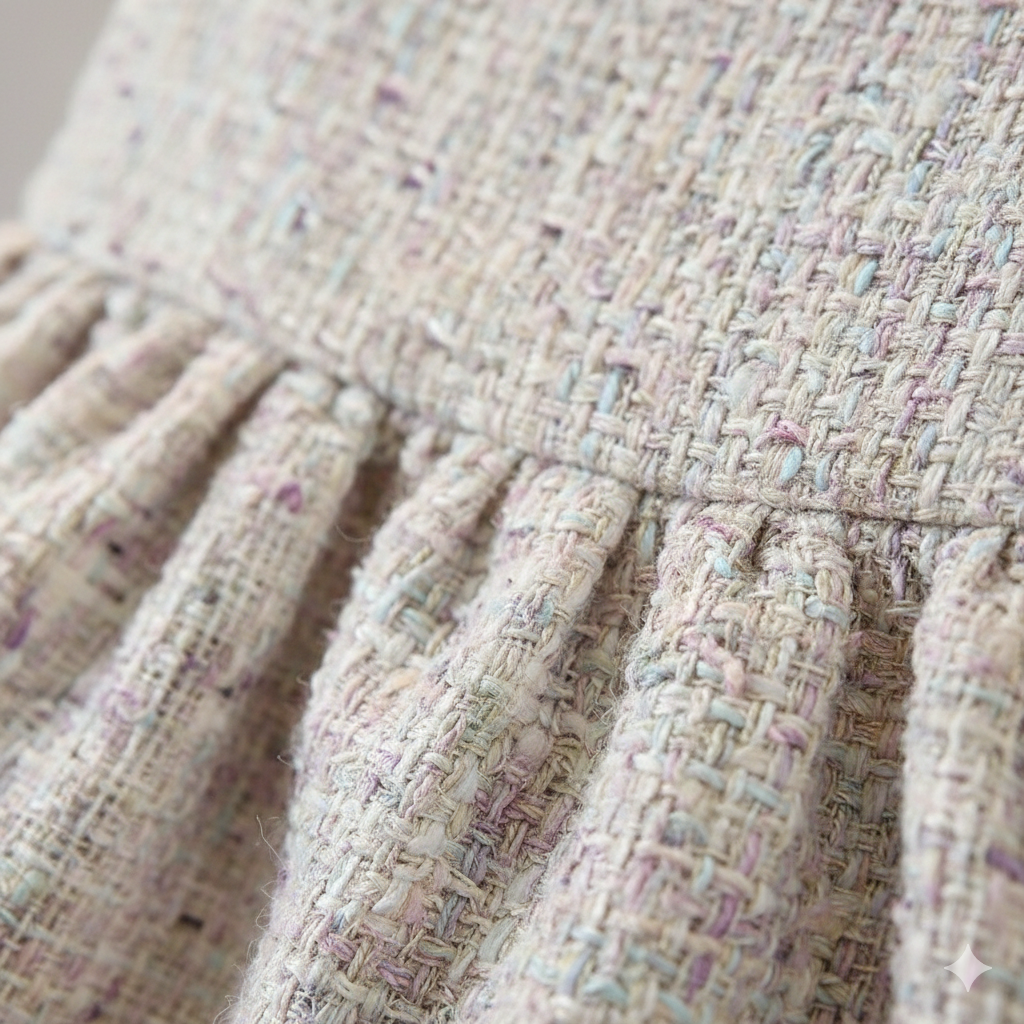 🌸 Elegant Winter Girl Set – Soft Coat, Plaid Dress & Mini Bag 🌸