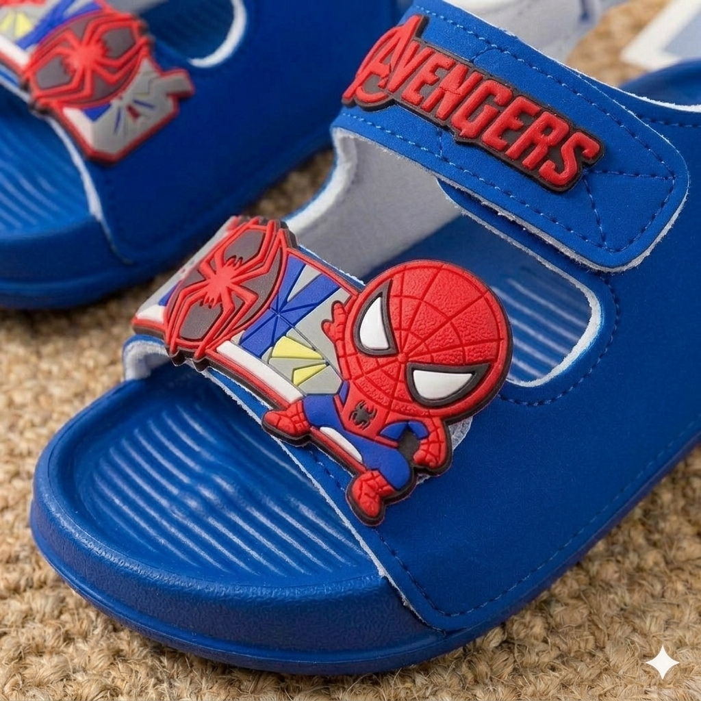 Kids Avengers Summer Sandals – Lightweight Comfort with Spider Design