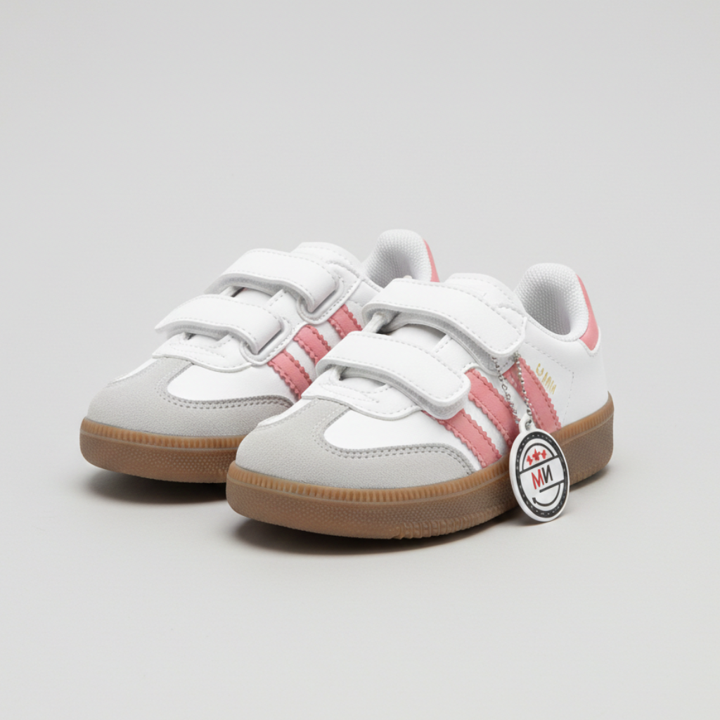 Baskets décontractées unisexes pour enfants avec brides Velcro – Chaussures antidérapantes pour tous les jours