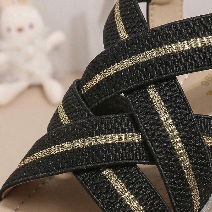 Sandales élégantes à brides croisées pour filles – Douces et stylées, confort d'été 👡✨