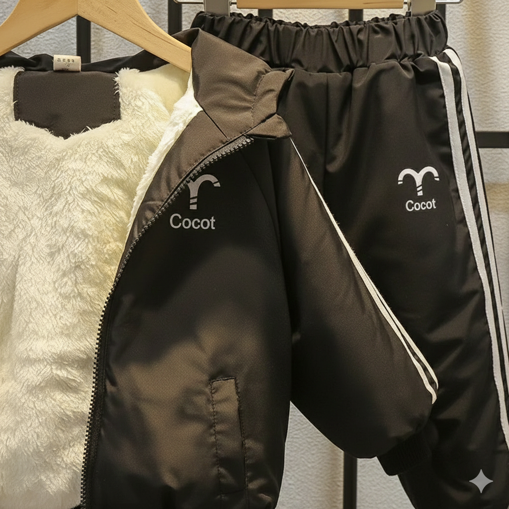 Ensemble unisexe 2 pièces pour enfants – Haut et pantalon en coton doux, tenue décontractée et confortable pour garçons et filles