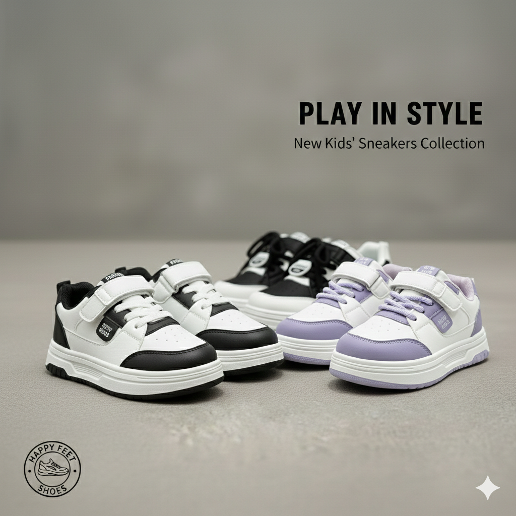 Kids Chunky Sneakers – Lightweight Platform Shoes with Velcro & Laces