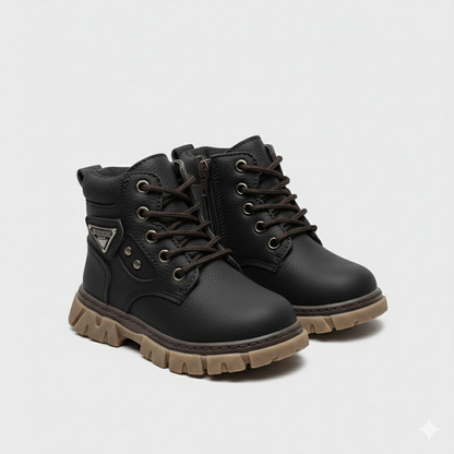 Bottines pour garçon : antidérapantes, fermeture éclair latérale à enfilage rapide 