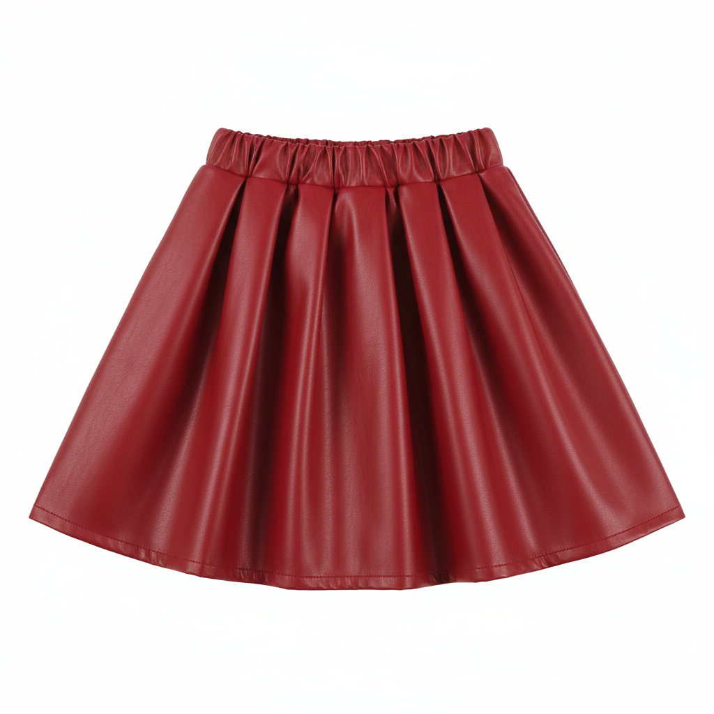 Ensemble d'hiver élégant pour fille : gilet en fausse fourrure, haut à manches bouffantes, jupe plissée et béret assorti