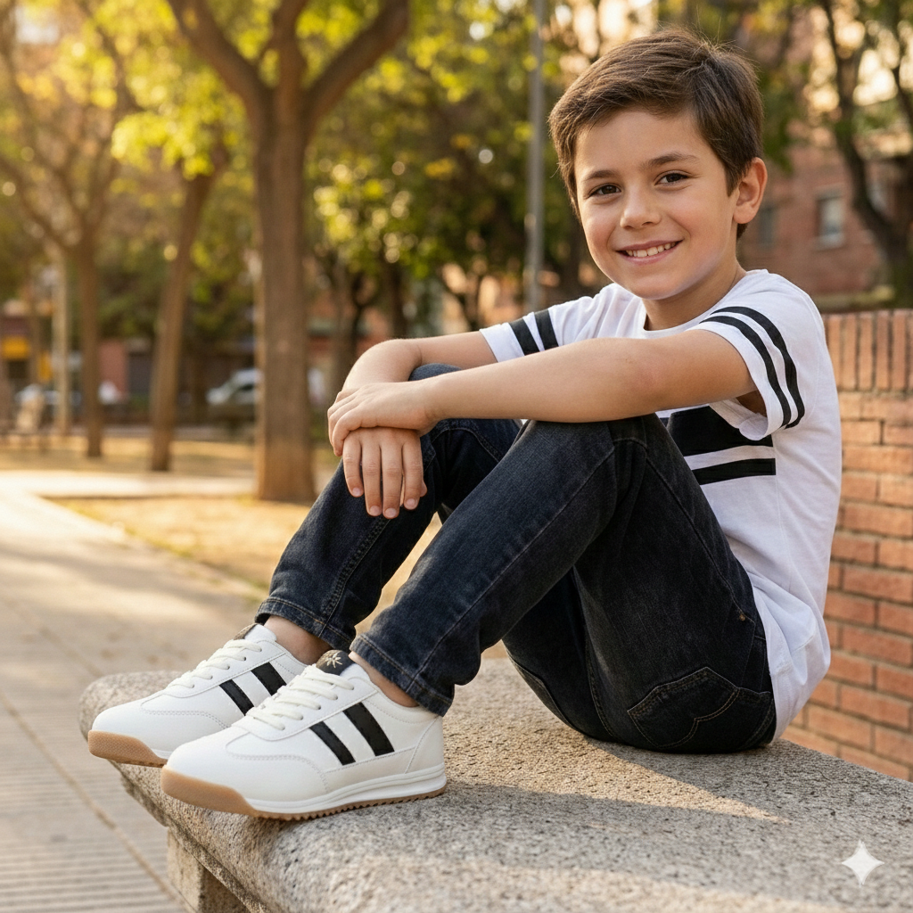 Baskets unisexes à rayures classiques – Chaussures décontractées et confortables pour tous les jours