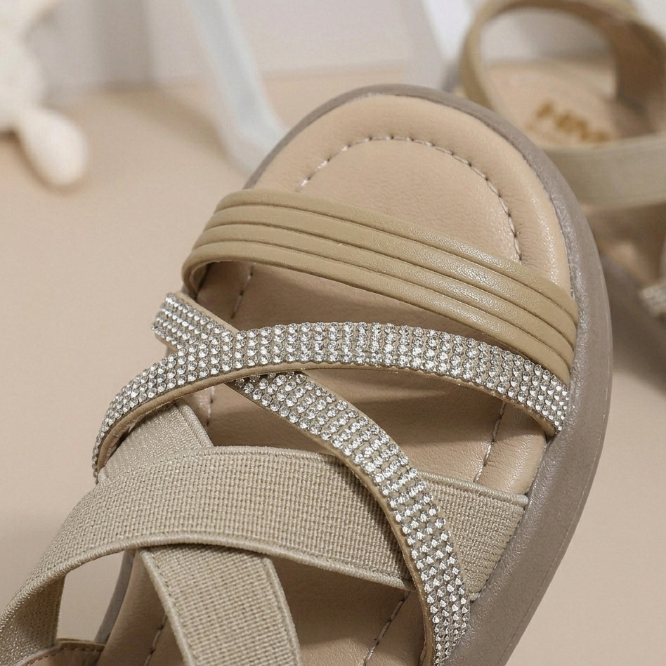 Stylish Girls Sandals with Sparkle Straps – Comfortable & Trendy Summer Shoes