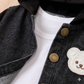 Ensemble sweat à capuche en jean ours mignon pour garçons – Tenue 3 pièces décontractée et confortable