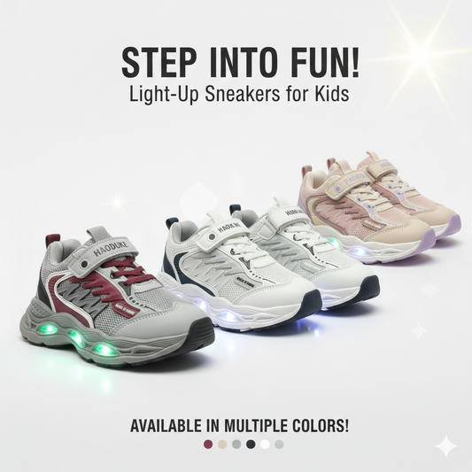 Kids LED Light-Up Sport Sneakers – Breathable & Comfortable Running Shoes
