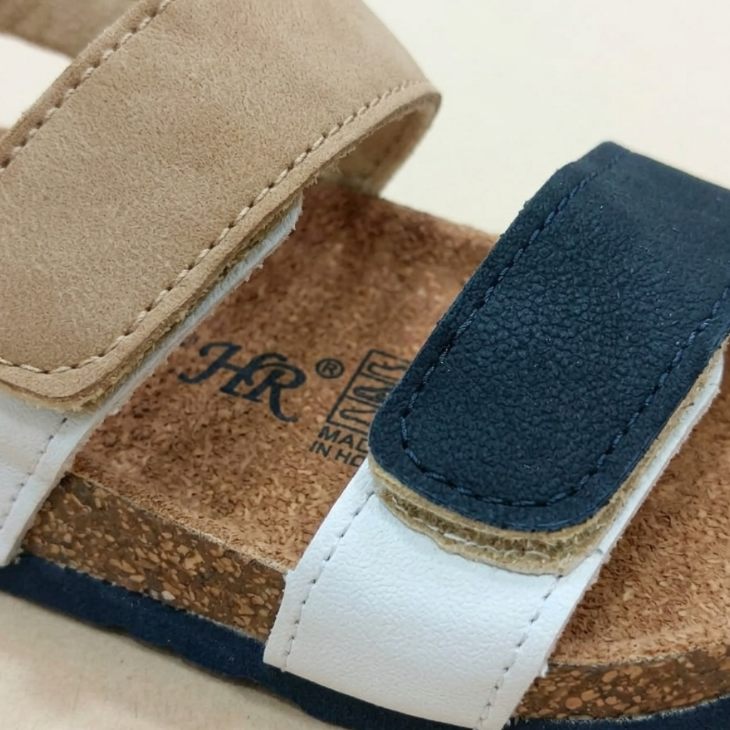 Sandales enfants colorblock à bride velcro avec maintien arrière
