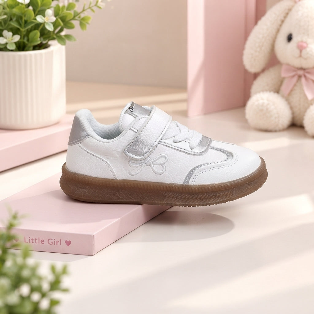 Girls Casual Sneakers – Stylish Bow Detail & Comfortable Everyday Shoes