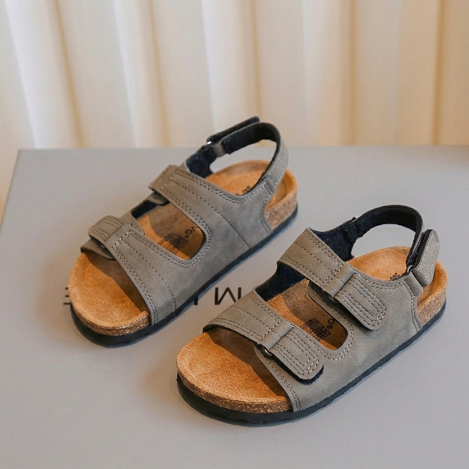 Kids Classic Velcro Strap Sandals with Back Support