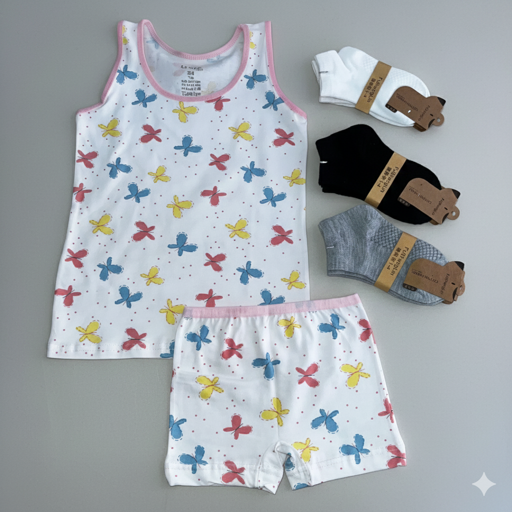 Body unisexe sans manches à imprimé licorne avec short assorti - Coton doux et confortable