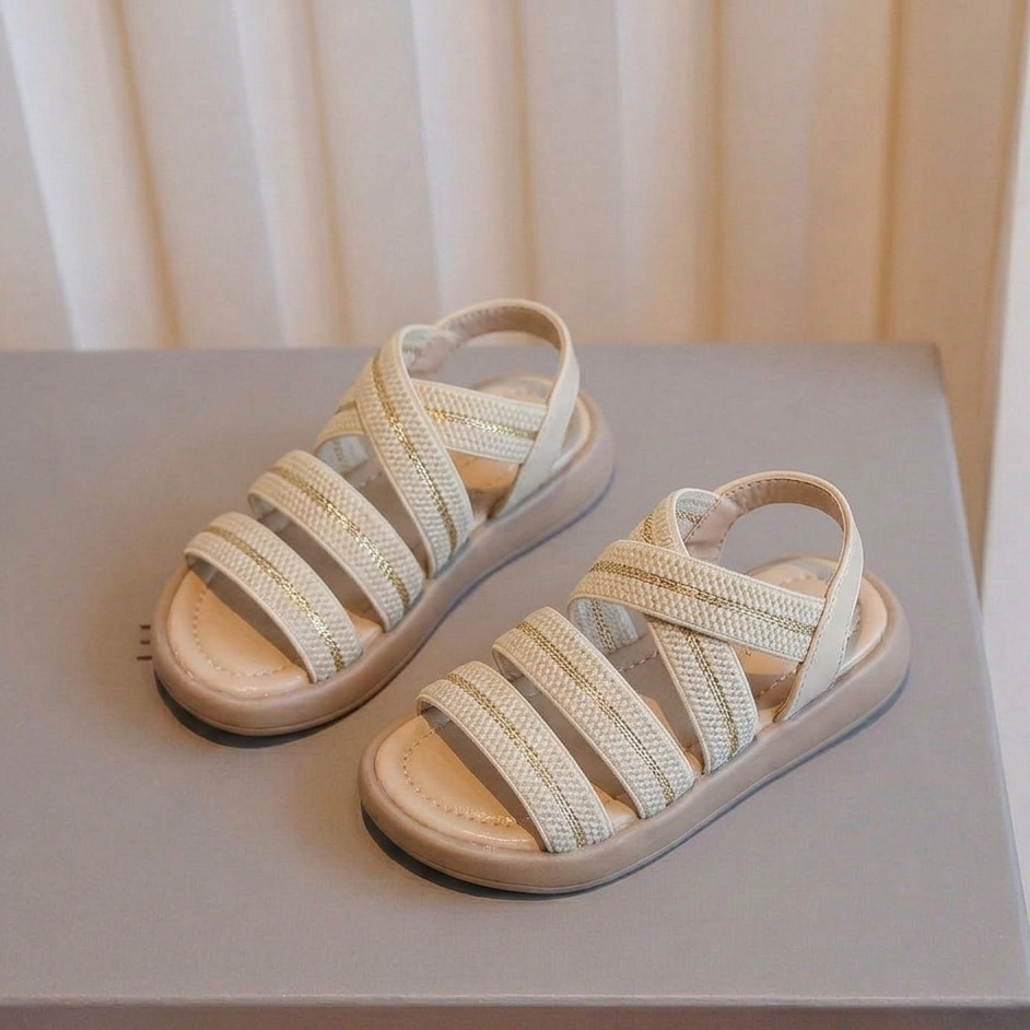 Sandales Confort Multibrides Fille – Chaussures d'Été Décontractées Légères