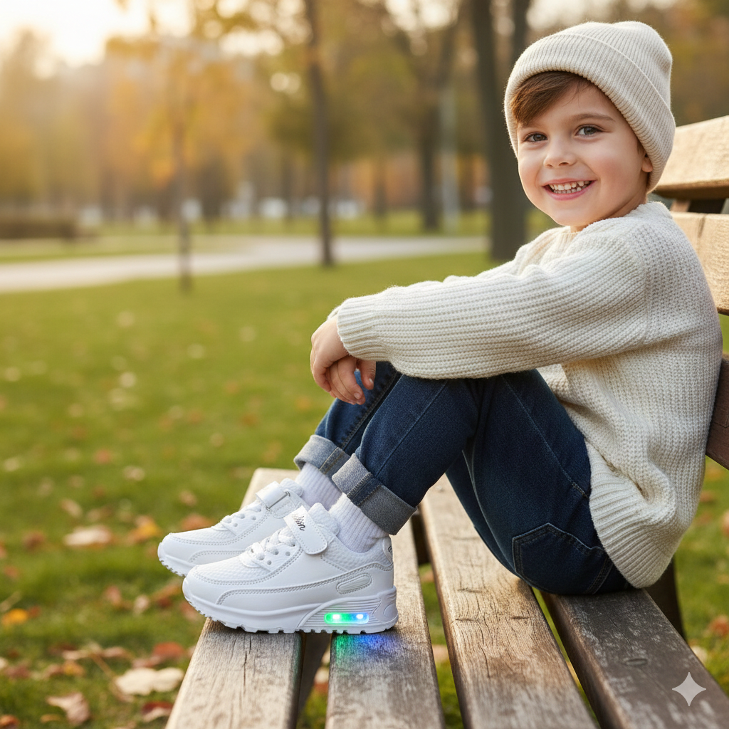 Baskets tendance pour enfants avec coussin d'air – Chaussures de sport légères, confortables et élégantes