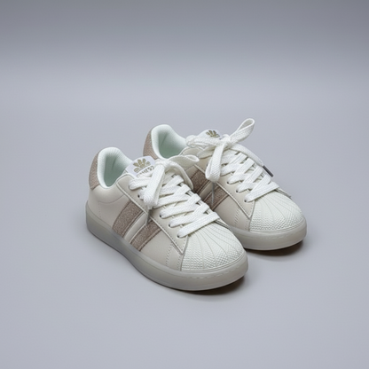 Classic Stripe Girls Sneakers – Lightweight & Non-Slip Everyday Shoes