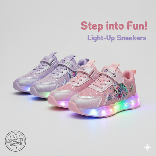 Baskets à paillettes pour filles - Fermeture velcro rapide, bride et lacets pour un maintien optimal